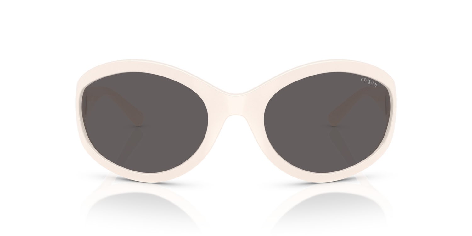 Sunglasses Vogue VO 5606S (312487) color full ivory shape oval lenses nero/grigio fumo