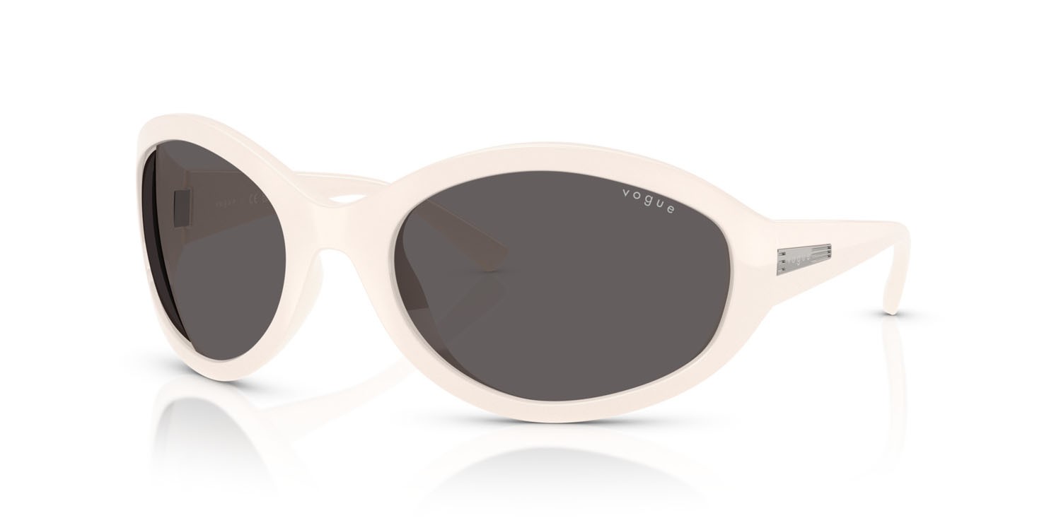 Sunglasses Vogue VO 5606S (312487) color full ivory shape oval lenses nero/grigio fumo