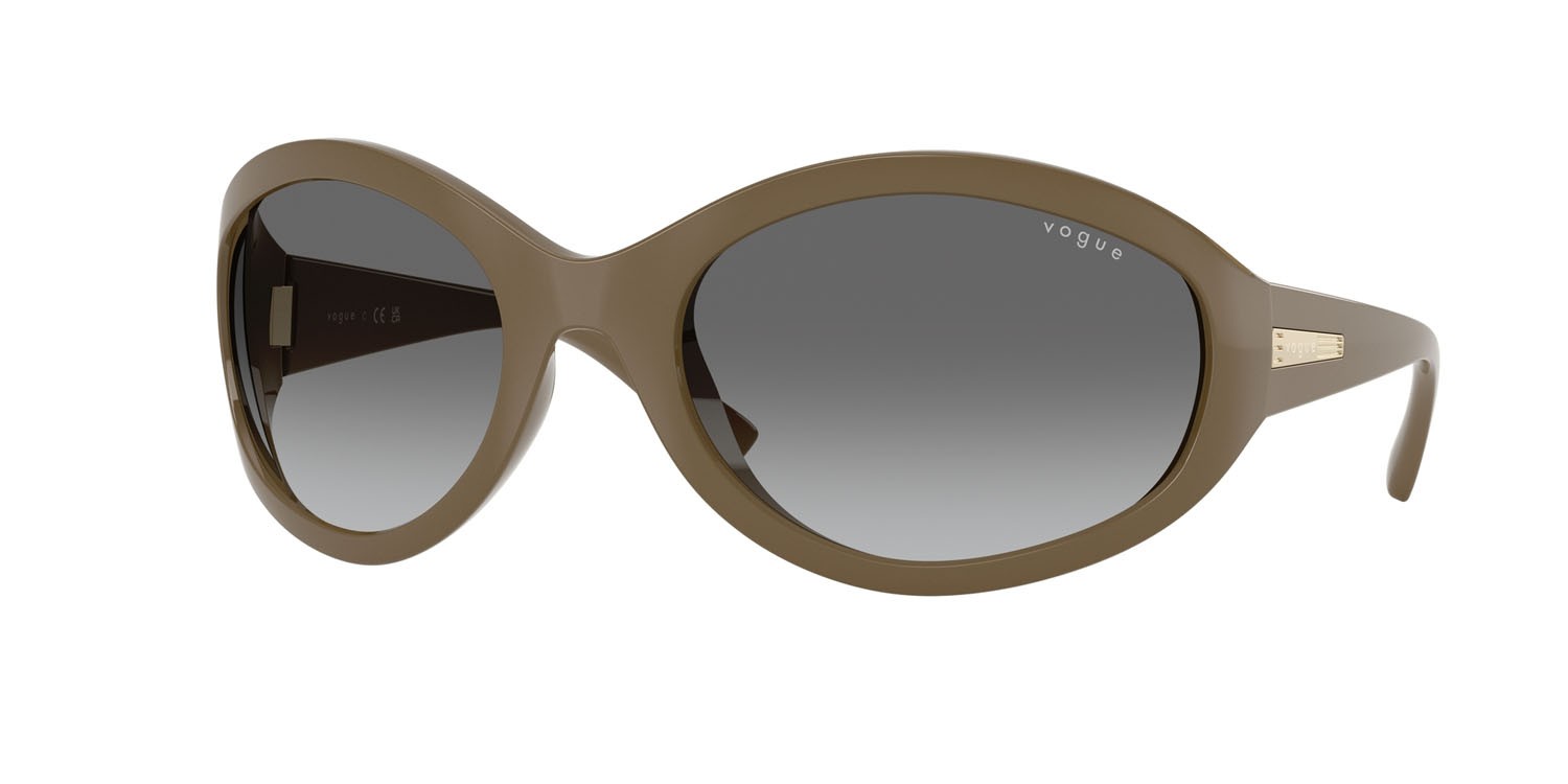 Sunglasses Vogue VO 5606S (317511) color marrone pieno shape oval lenses grigio sfumato