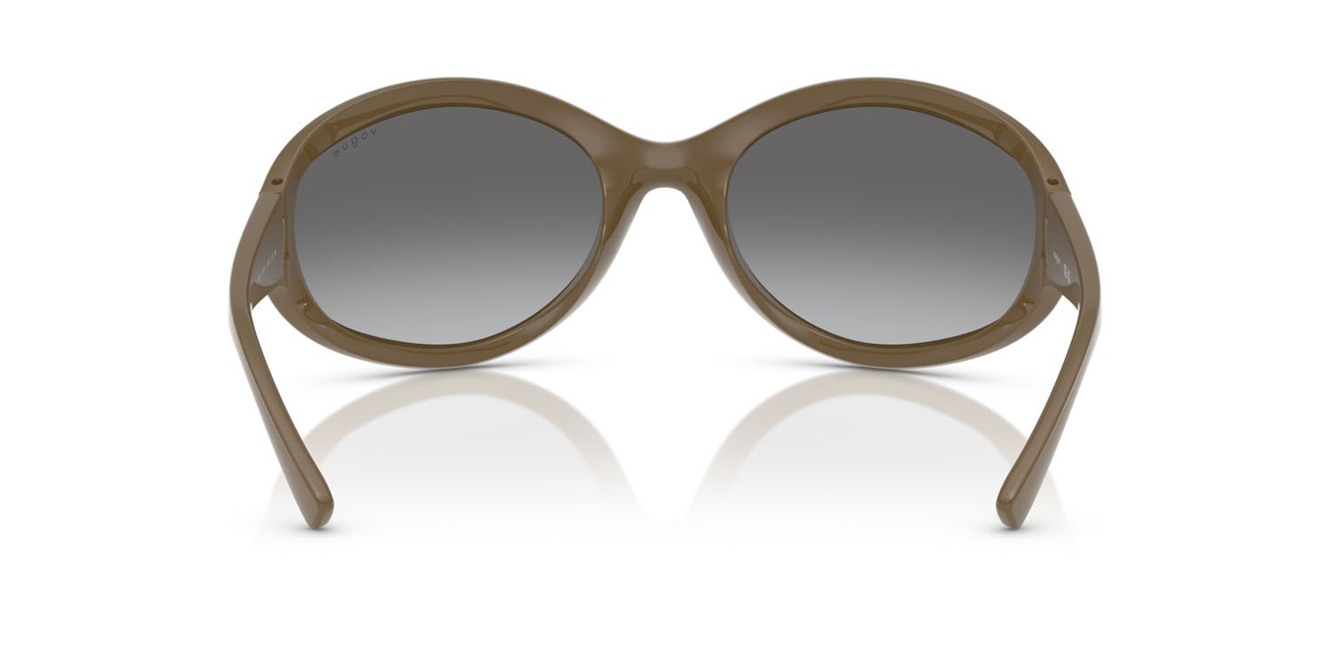 Sunglasses Vogue VO 5606S (317511) color marrone pieno shape oval lenses grigio sfumato