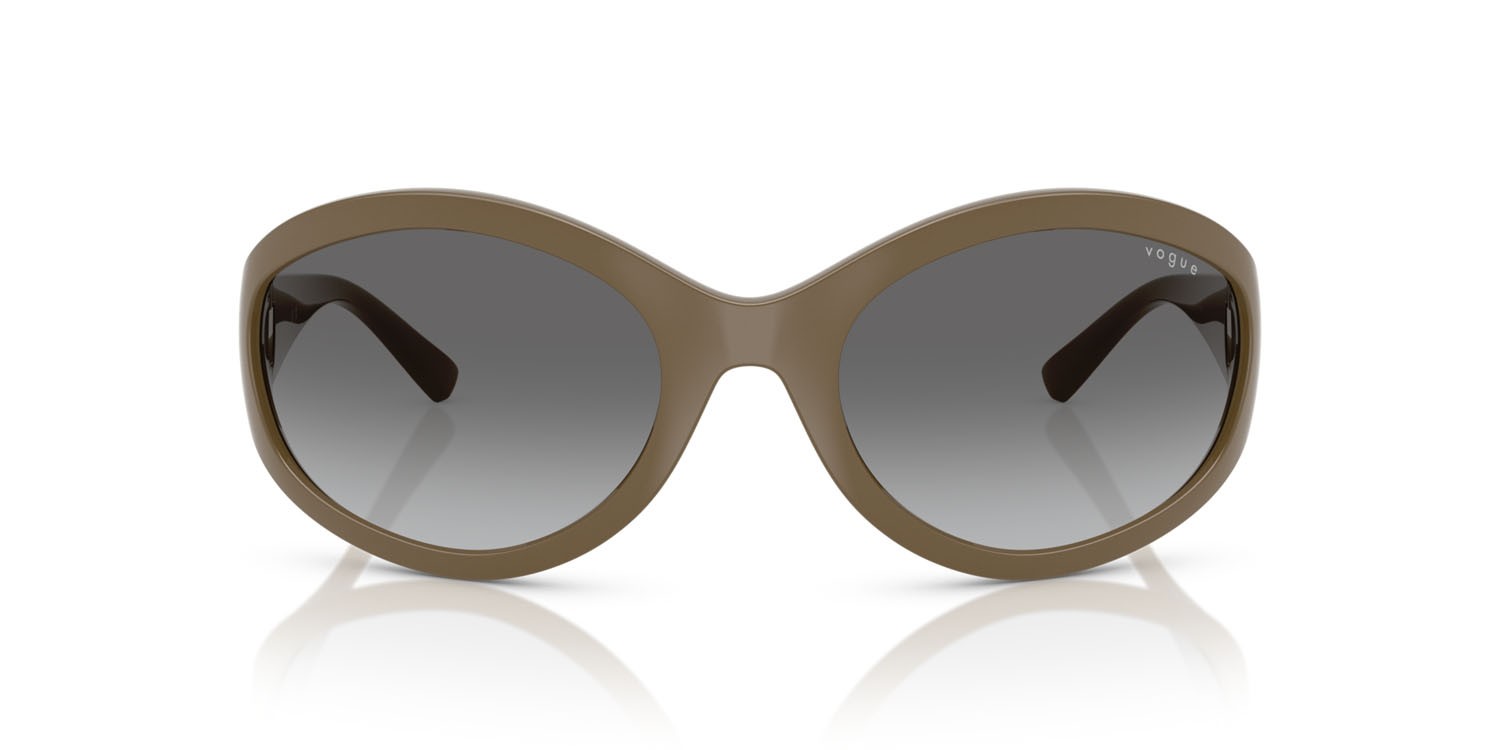Sunglasses Vogue VO 5606S (317511) color marrone pieno shape oval lenses grigio sfumato