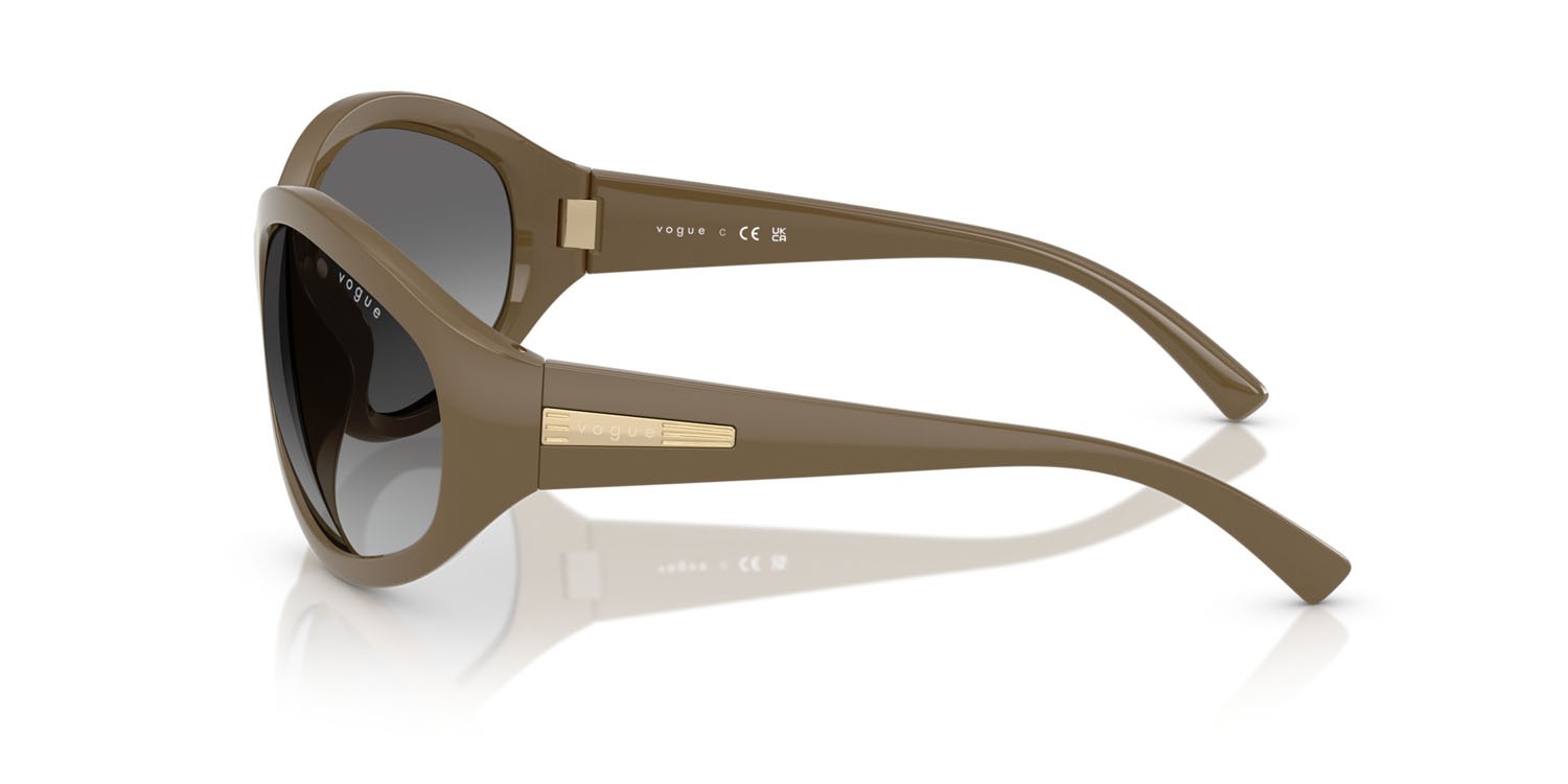 Sunglasses Vogue VO 5606S (317511) color marrone pieno shape oval lenses grigio sfumato