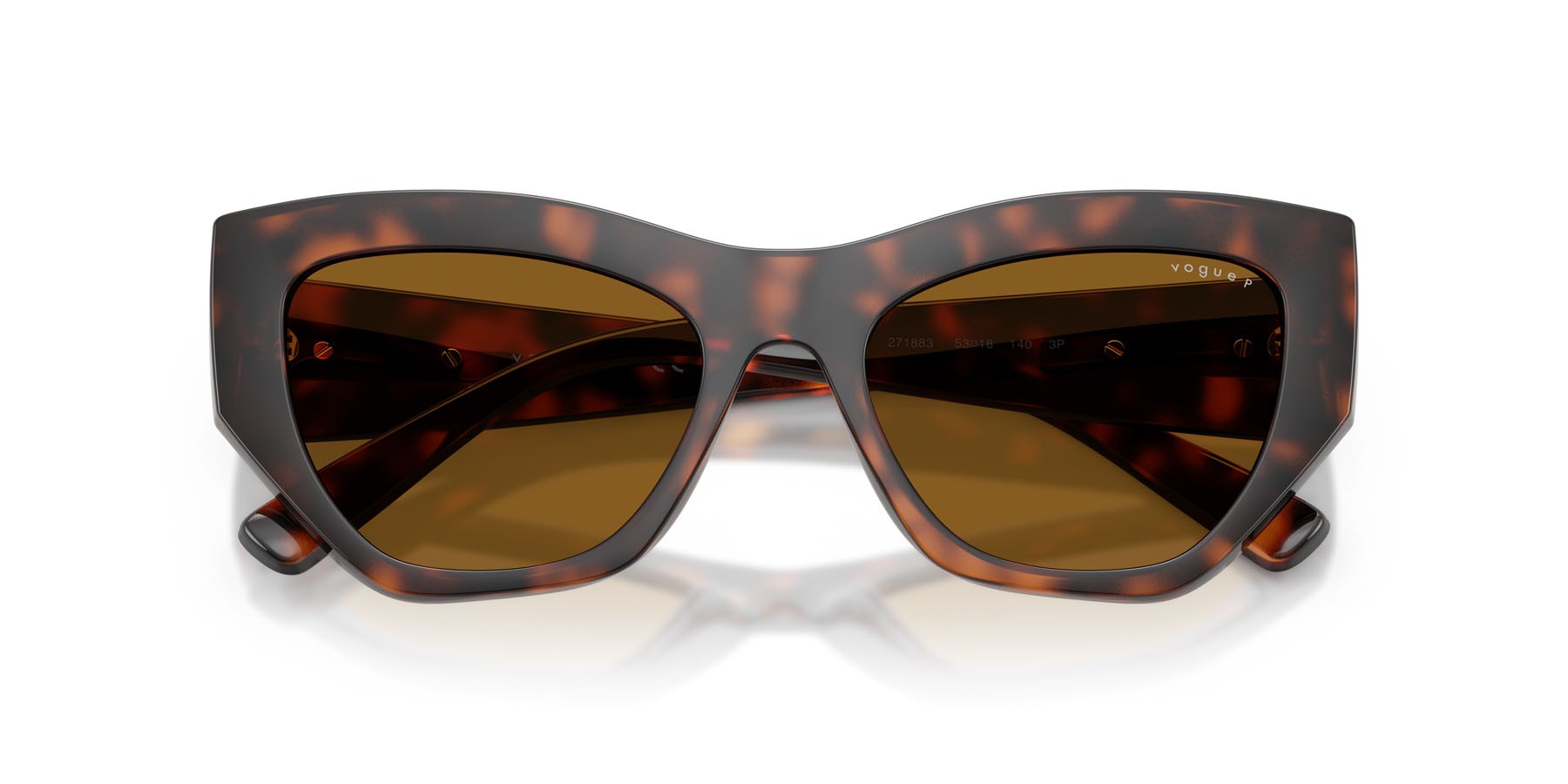 Occhiali da sole Vogue VO 5607S (271883) colore havana scuro totale forma irregolare lenti polar marrone scuro