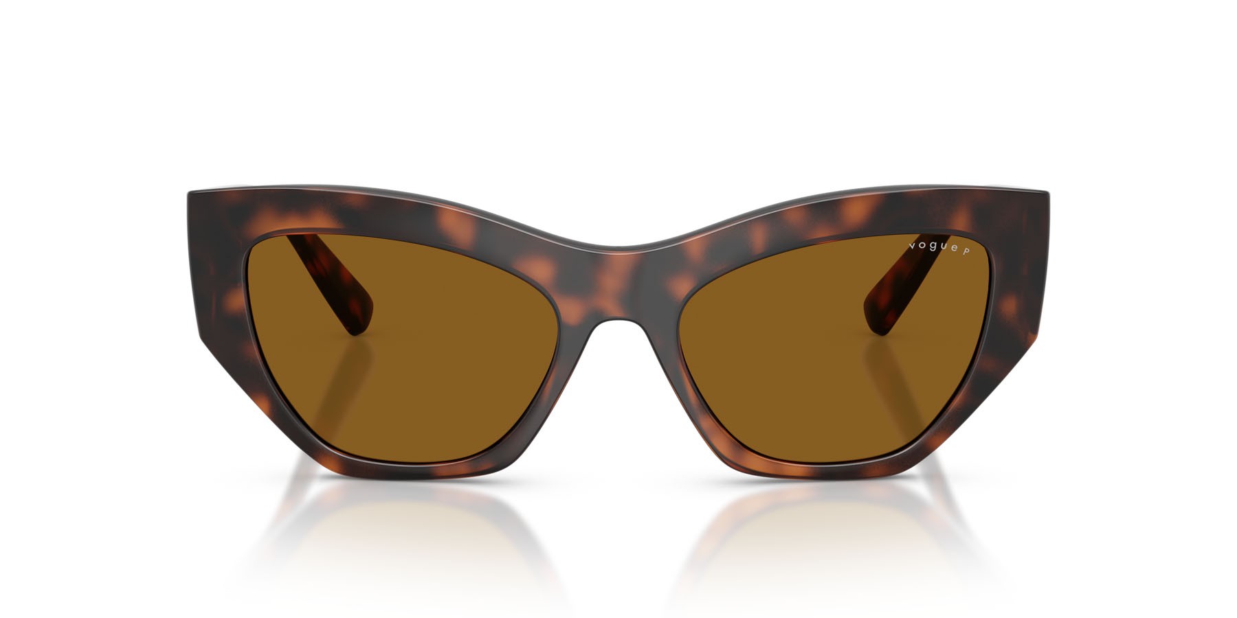 Occhiali da sole Vogue VO 5607S (271883) colore havana scuro totale forma irregolare lenti polar marrone scuro