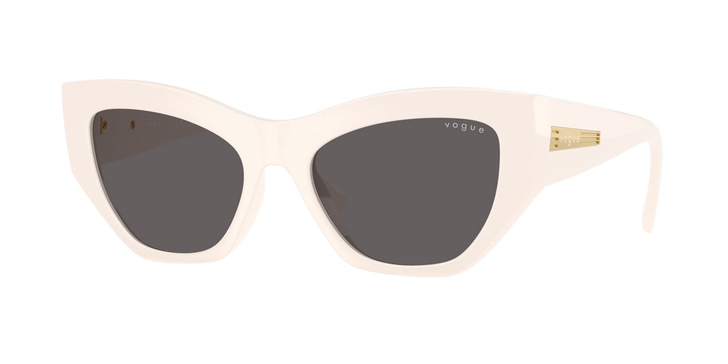 Occhiali da sole Vogue VO 5607S (312487) colore full ivory forma irregolare lenti nero/grigio fumo