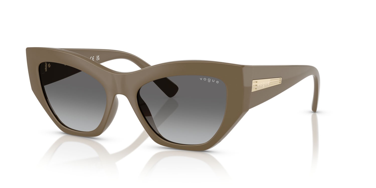 Occhiali da sole Vogue VO 5607S (317511) colore marrone pieno forma irregolare lenti grigio scuro sfumato