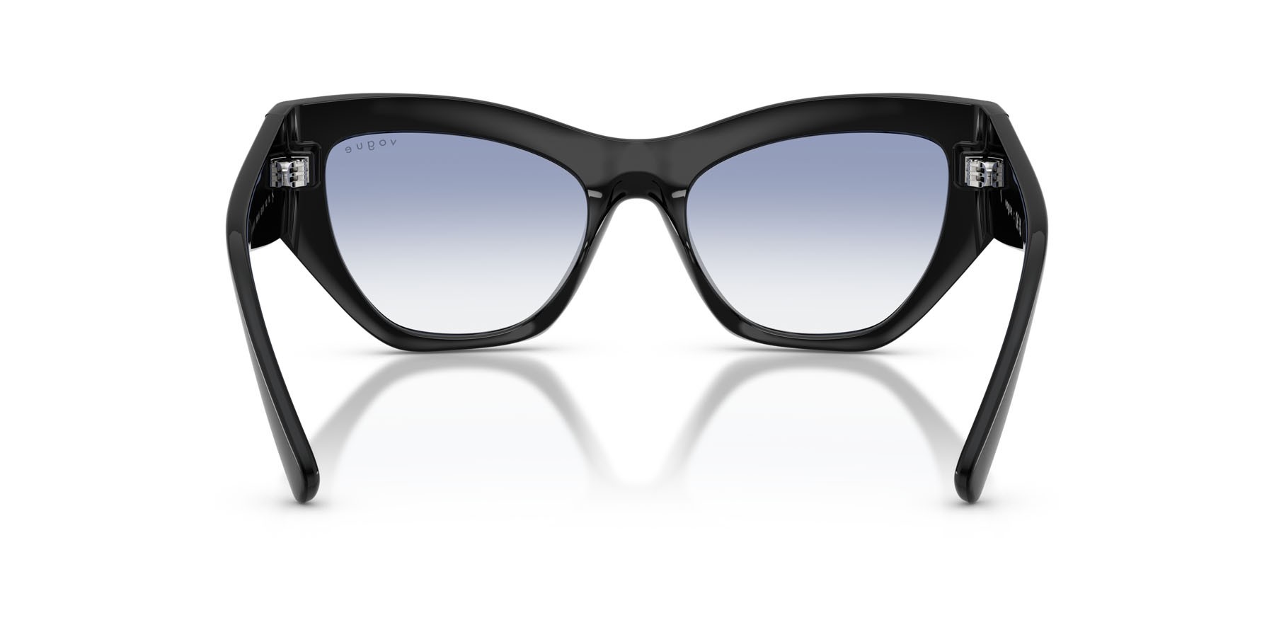 Occhiali da sole Vogue VO 5607S (W44/19) colore nero forma irregolare lenti trasparente sfumato azzurro