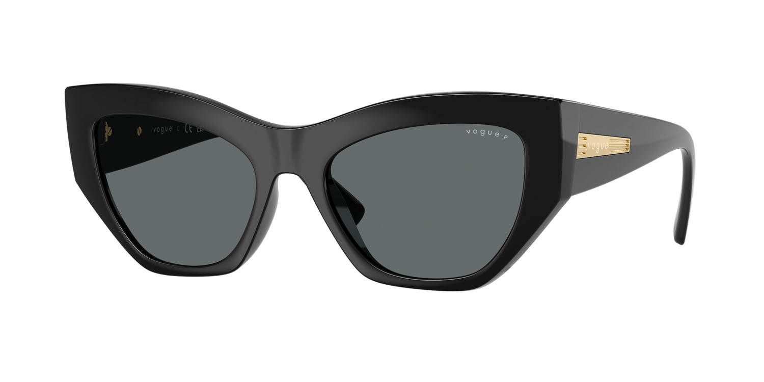 Occhiali da sole Vogue VO 5607S (W44/81) colore nero forma irregolare lenti polar grigio scuro