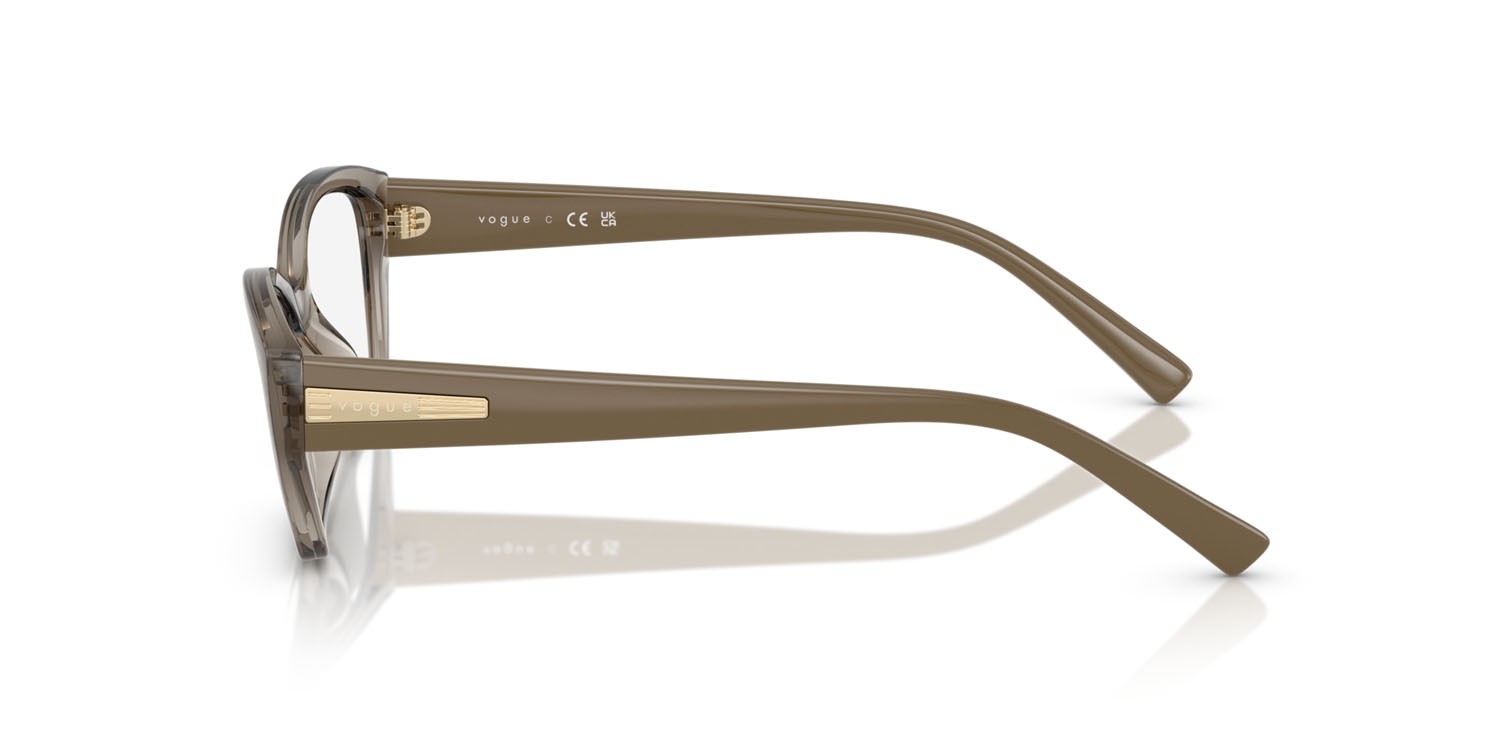 Eyeglasses Vogue VO 5608 (3156) color marrone trasparente shape cat eye lenses lente demo