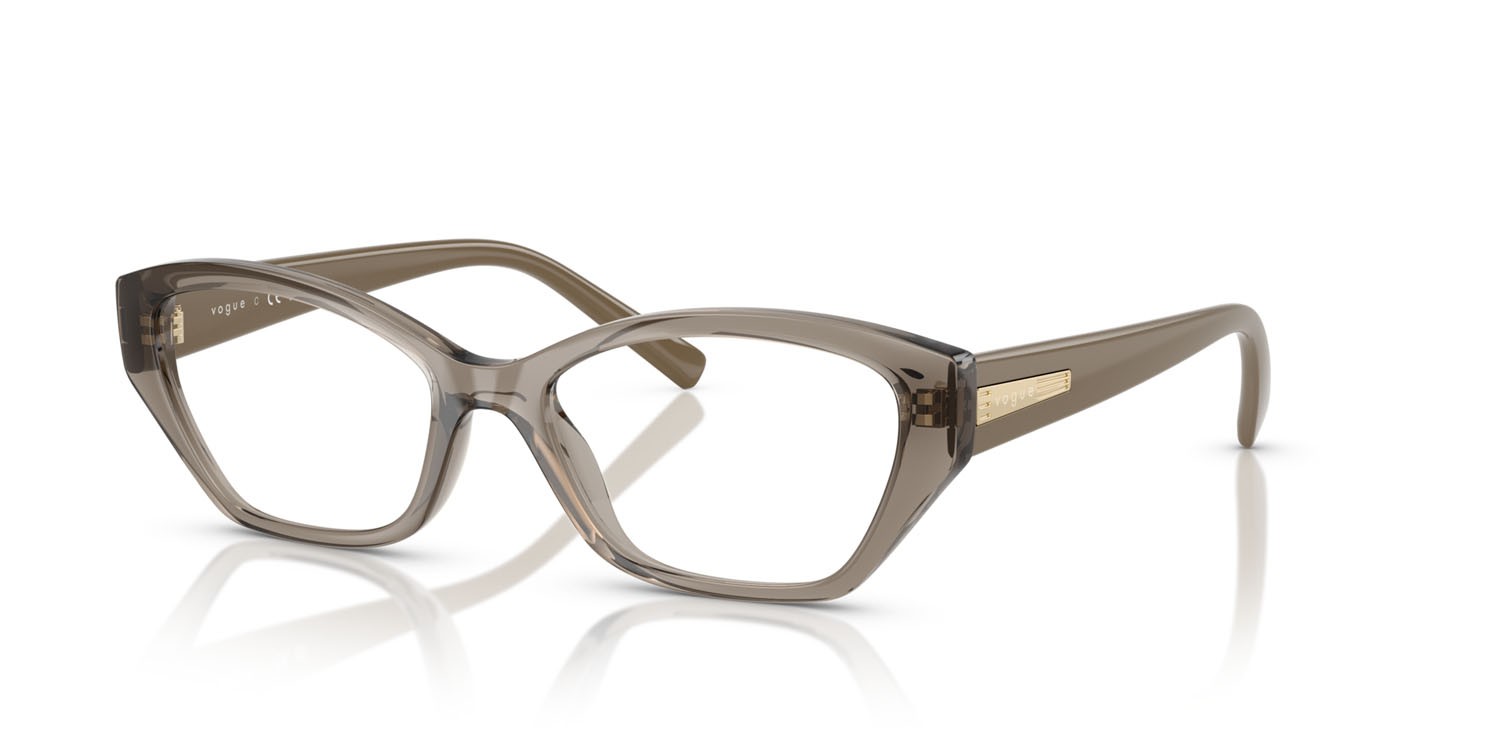 Eyeglasses Vogue VO 5608 (3156) color marrone trasparente shape cat eye lenses lente demo
