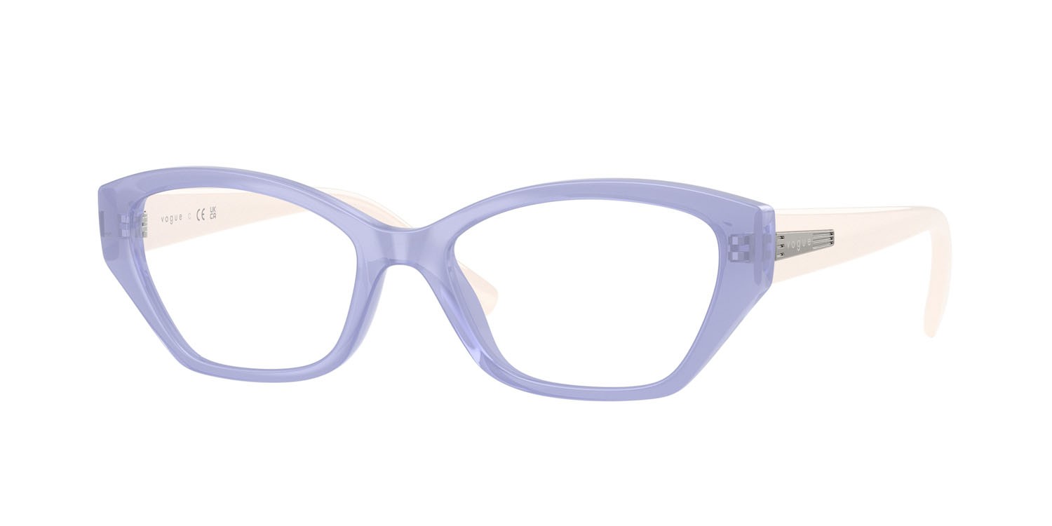 Eyeglasses Vogue VO 5608 (3176) color viola chiaro trasparente shape cat eye lenses lente demo