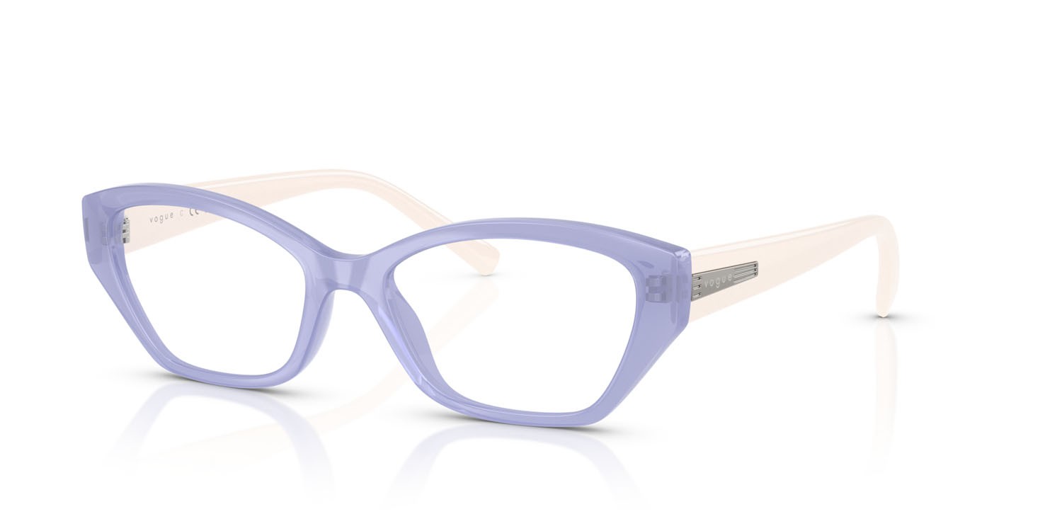 Eyeglasses Vogue VO 5608 (3176) color viola chiaro trasparente shape cat eye lenses lente demo