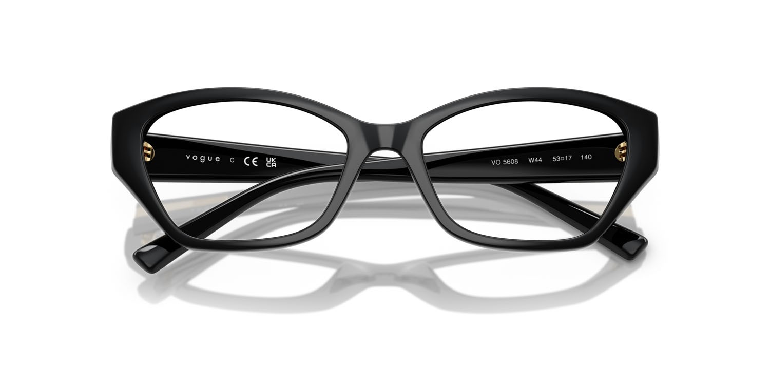 Eyeglasses Vogue VO 5608 (W44) color nero shape cat eye lenses lente demo