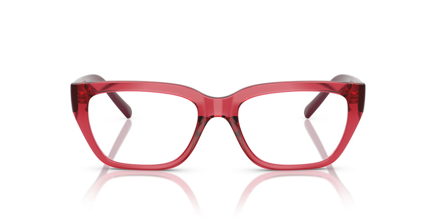 Eyeglasses Vogue VO 5609 (3084) color rosso ciliegia trasparente shape square lenses lente demo