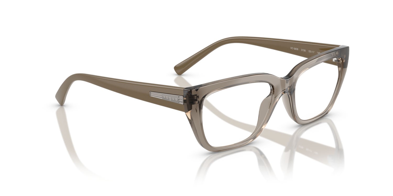 Eyeglasses Vogue VO 5609 (3156) color marrone trasparente shape square lenses lente demo