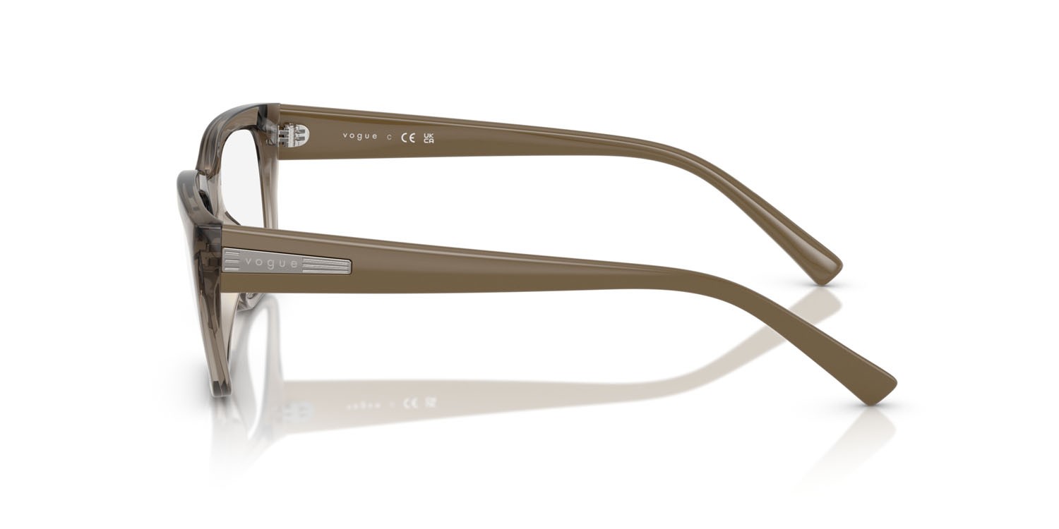 Eyeglasses Vogue VO 5609 (3156) color marrone trasparente shape square lenses lente demo