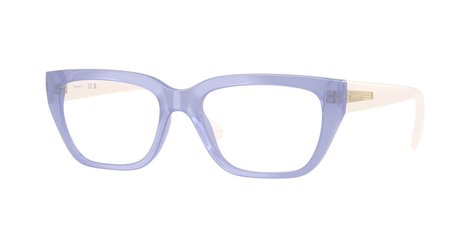 Eyeglasses Vogue VO 5609 (3176) color viola chiaro trasparente shape square lenses lente demo