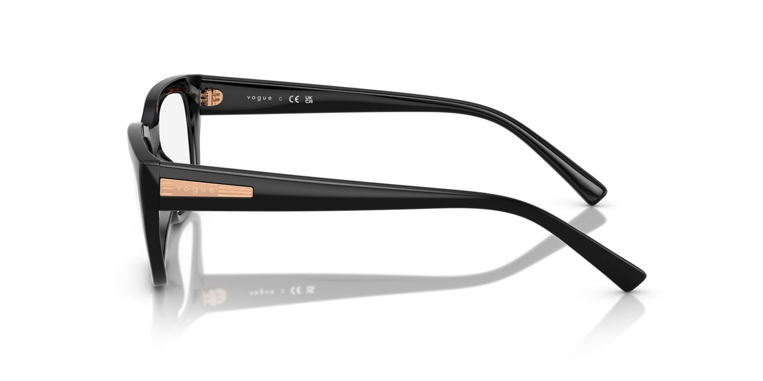 Eyeglasses Vogue VO 5609 (W44) color nero shape square lenses lente demo