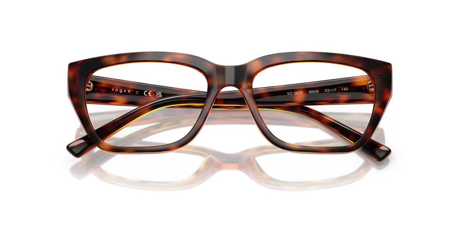 Eyeglasses Vogue VO 5609 (W656) color havana scuro shape square lenses lente demo