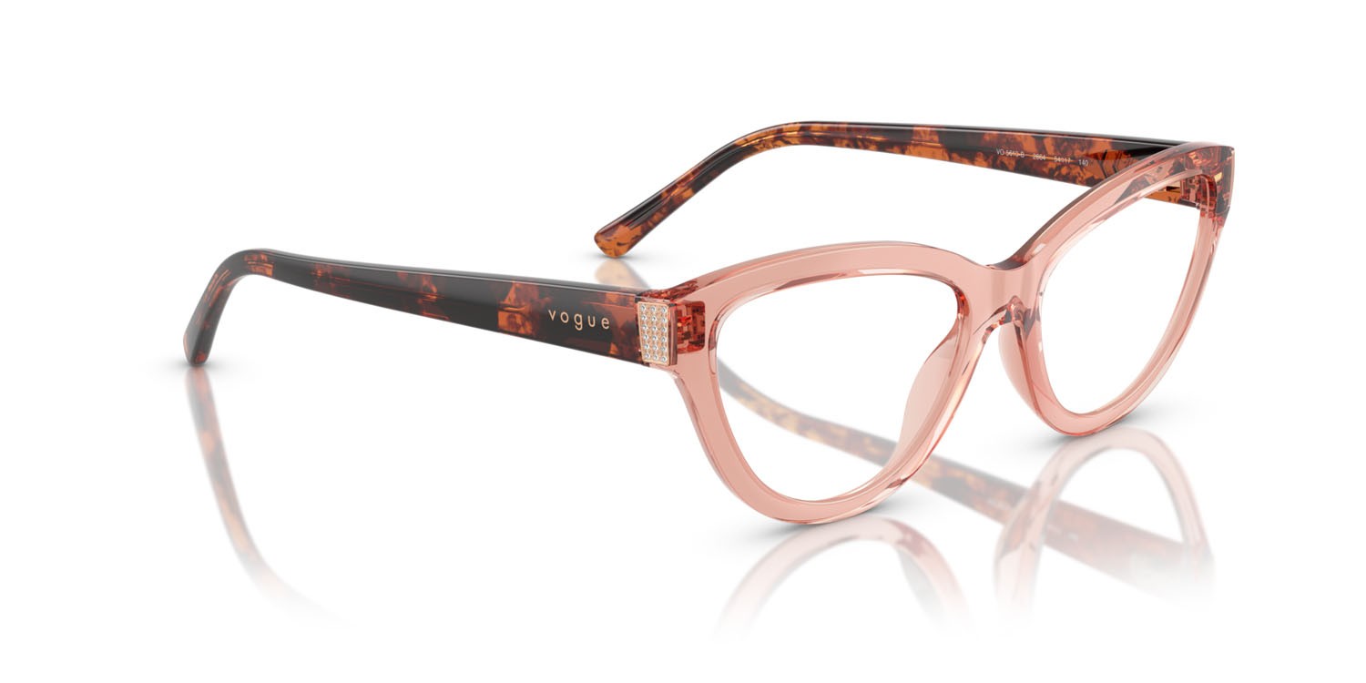 Occhiali da vista Vogue VO 5610B (2864) colore rosa scuro trasparente forma cat eye lenti lente demo