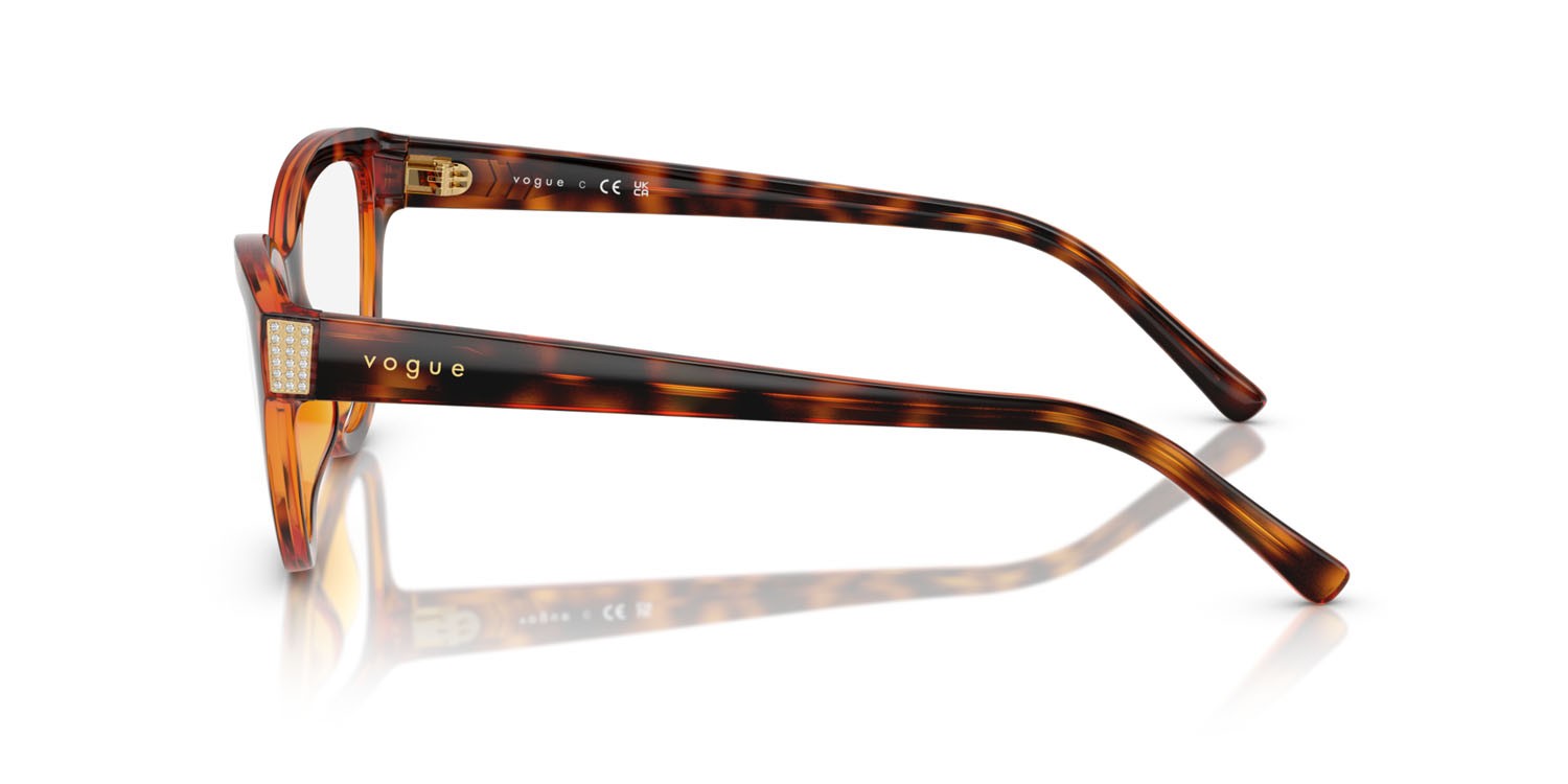 Eyeglasses Vogue VO 5610B (W656) color havana scuro shape cat eye lenses lente demo