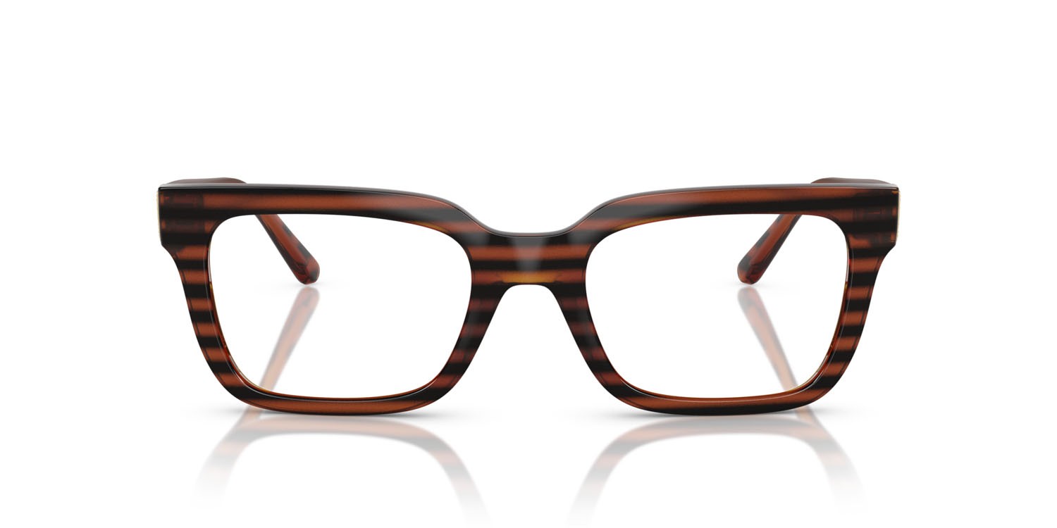 Eyeglasses Vogue VO 5611B (2571) color striped brown havana shape square lenses lente demo