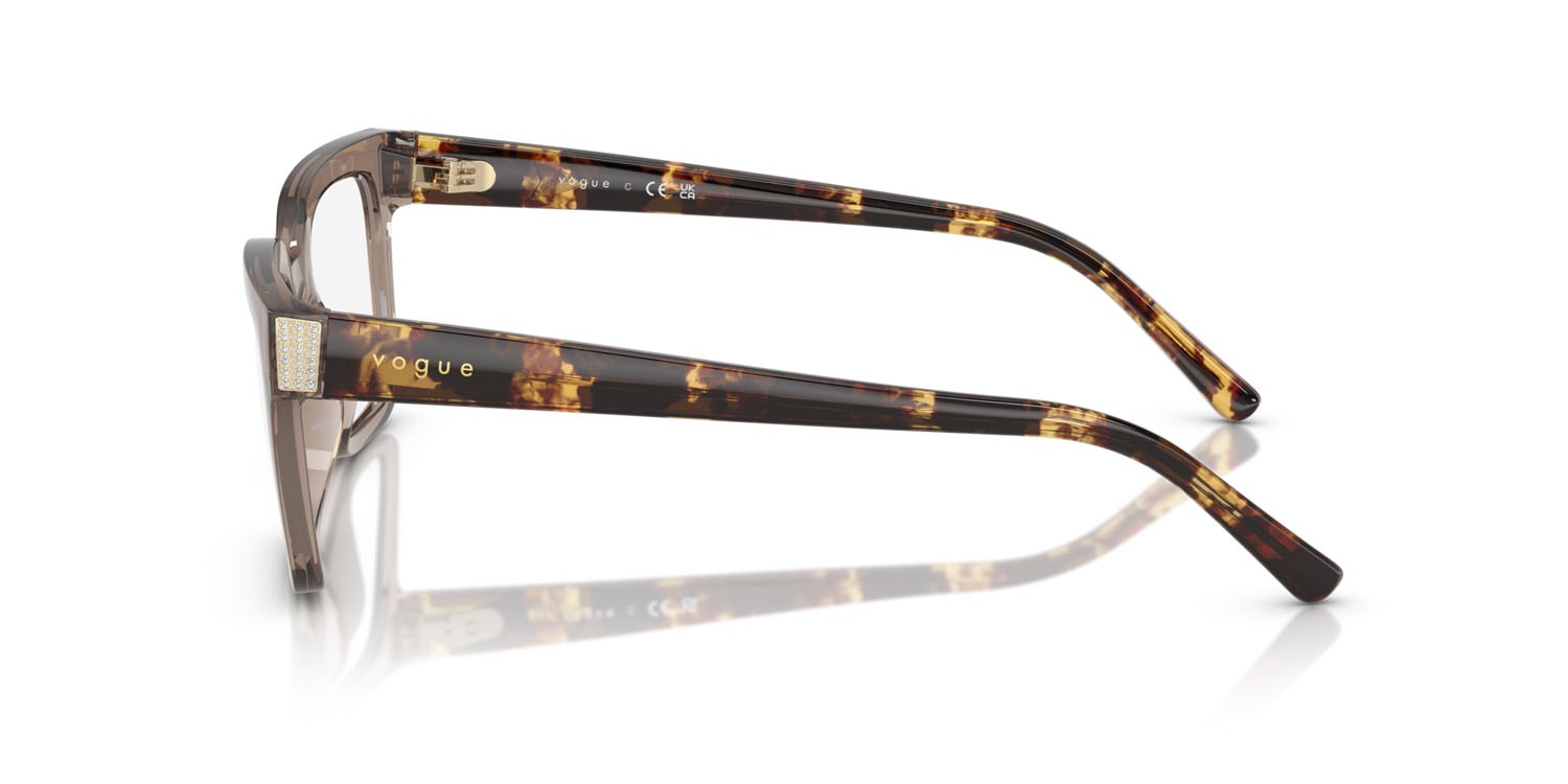 Eyeglasses Vogue VO 5611B (2940) color marrone trasparente shape square lenses lente demo