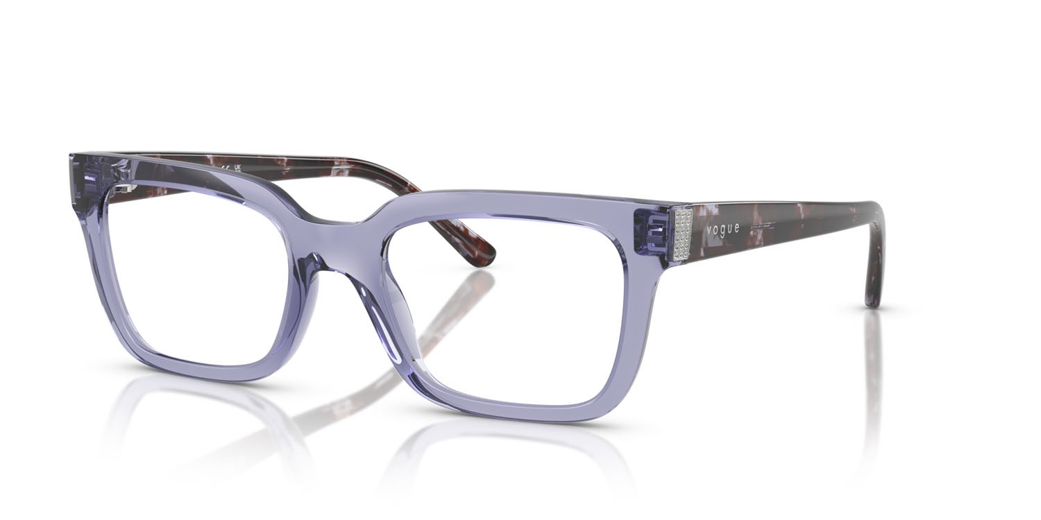 Occhiali da vista Vogue VO 5611B (3177) colore viola trasparente forma quadrato lenti lente demo