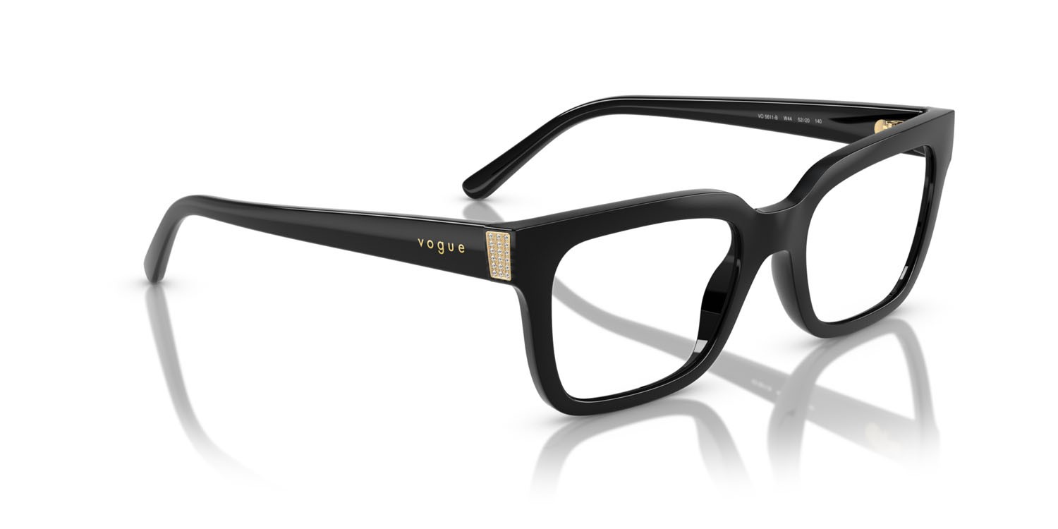 Occhiali da vista Vogue VO 5611B (W44) colore nero forma quadrato lenti lente demo