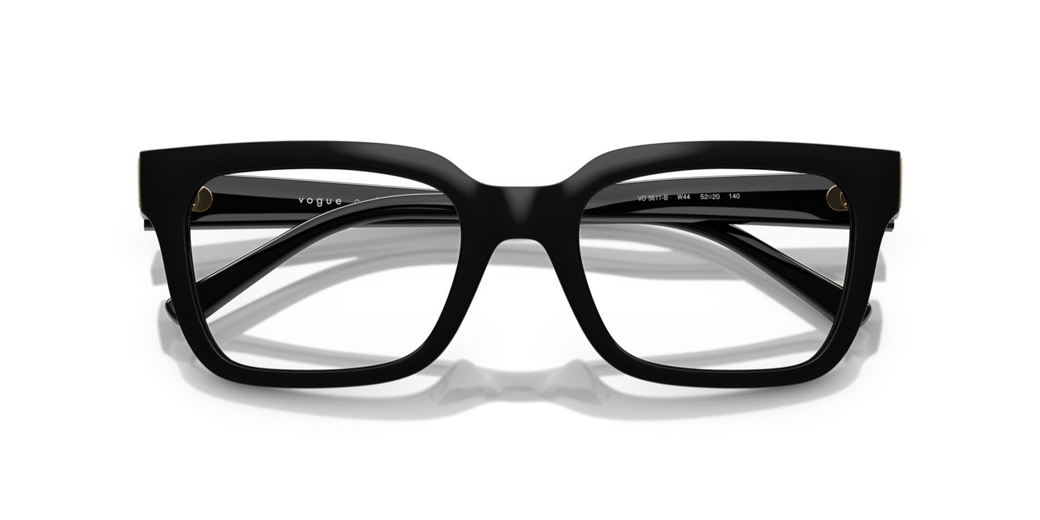 Occhiali da vista Vogue VO 5611B (W44) colore nero forma quadrato lenti lente demo