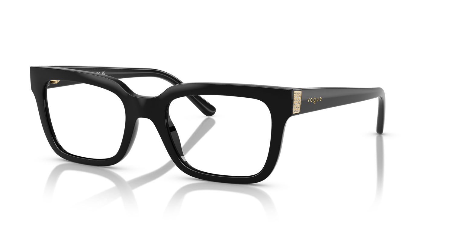 Occhiali da vista Vogue VO 5611B (W44) colore nero forma quadrato lenti lente demo