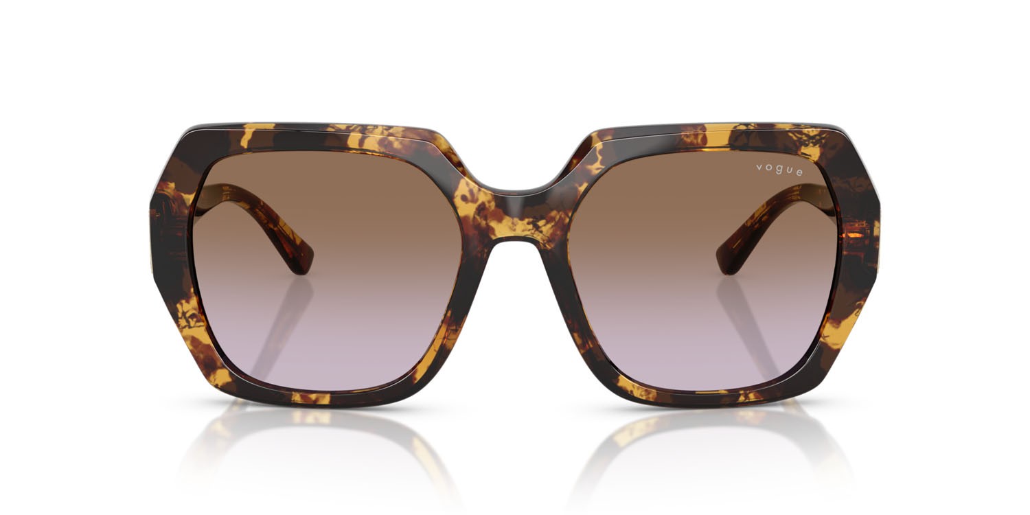 Sunglasses Vogue VO 5612SB (317968) color havana miele shape irregular lenses violetto sfumato marrone