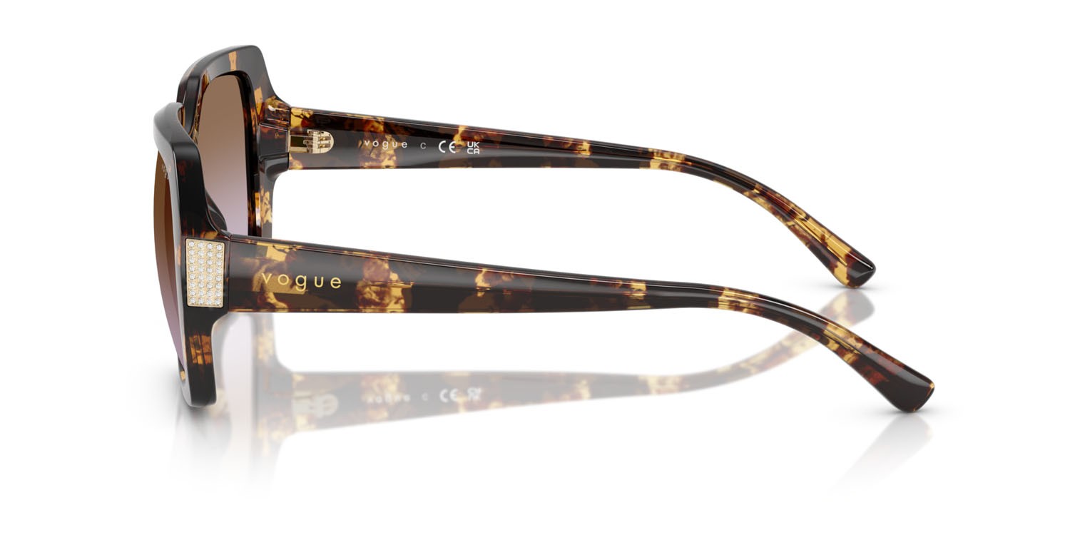 Sunglasses Vogue VO 5612SB (317968) color havana miele shape irregular lenses violetto sfumato marrone