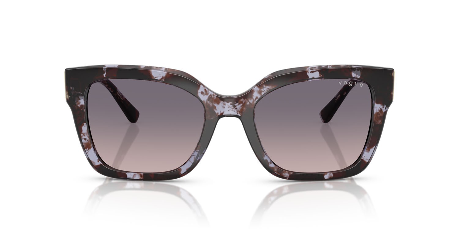Occhiali da sole Vogue VO 5613SB (317836) colore havana viola forma quadrato lenti rosa sfumato grigio scuro