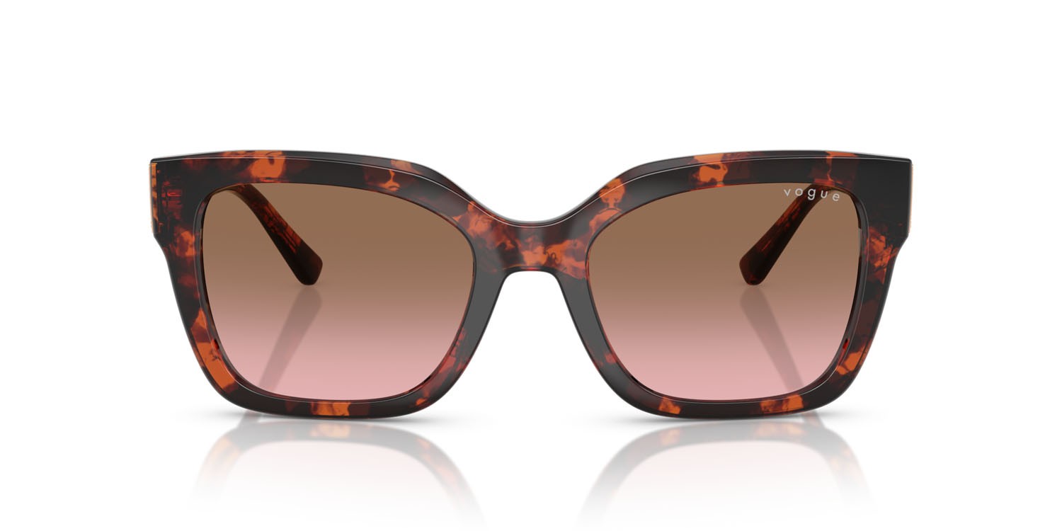 Occhiali da sole Vogue VO 5613SB (318014) colore havana rosso forma quadrato lenti rosa sfumato marrone
