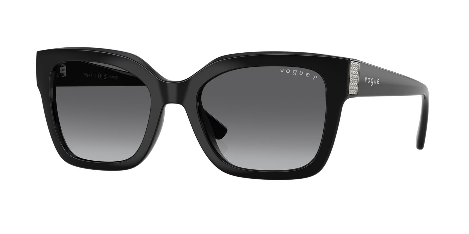 Occhiali da sole Vogue VO 5613SB (W44/T3) colore nero forma quadrato lenti polarizzata grigio sfumato