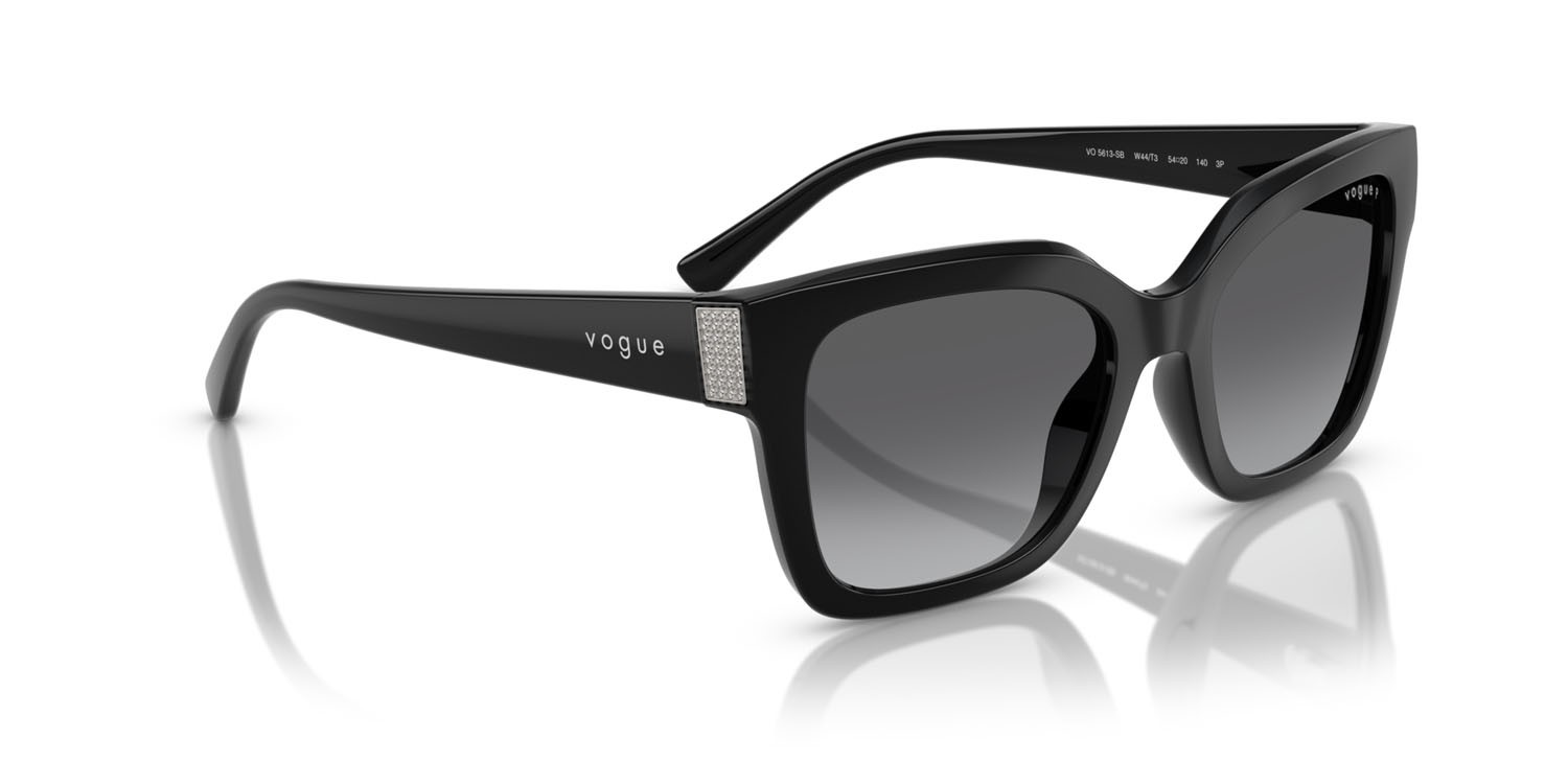 Occhiali da sole Vogue VO 5613SB (W44/T3) colore nero forma quadrato lenti polarizzata grigio sfumato
