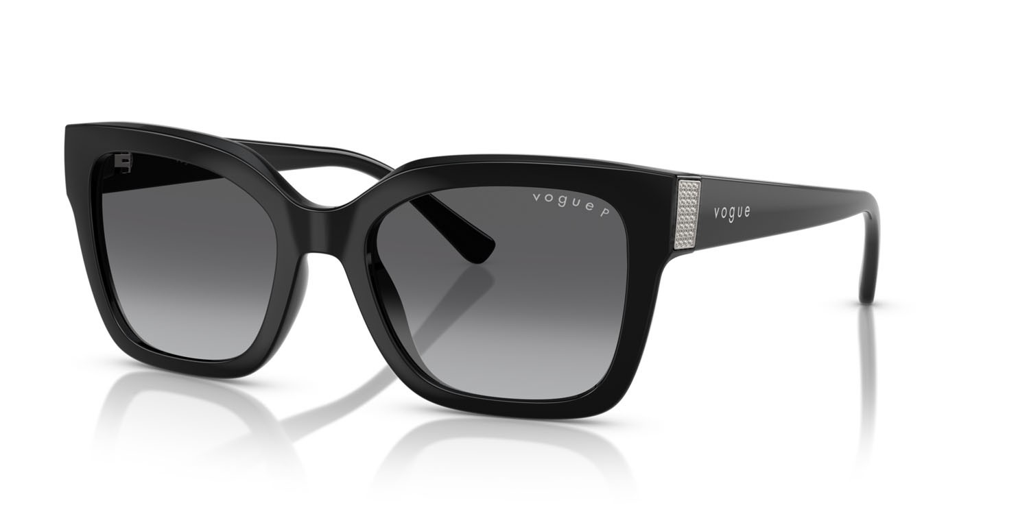 Occhiali da sole Vogue VO 5613SB (W44/T3) colore nero forma quadrato lenti polarizzata grigio sfumato