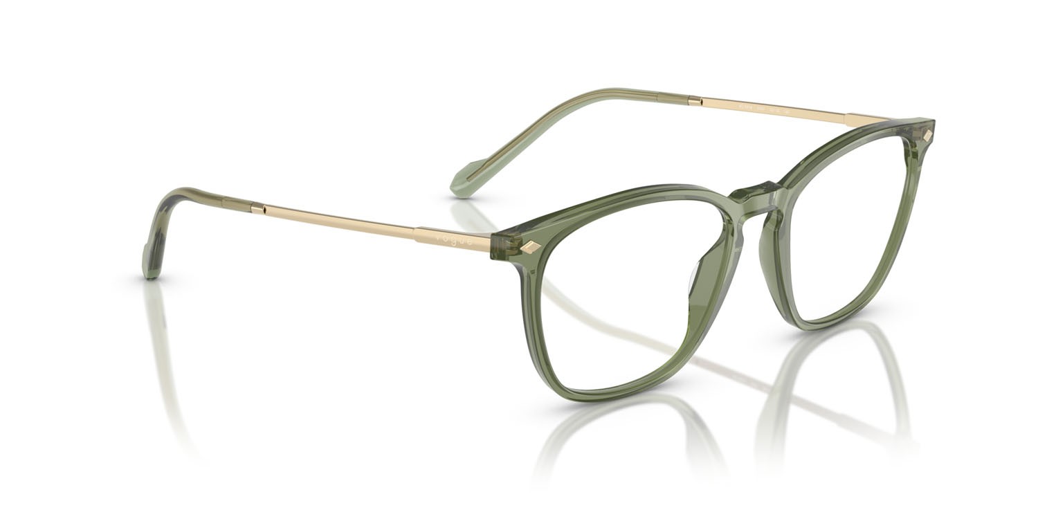 Occhiali da vista Vogue VO 5614 (3187) colore verde trasparente forma quadrato lenti lente demo