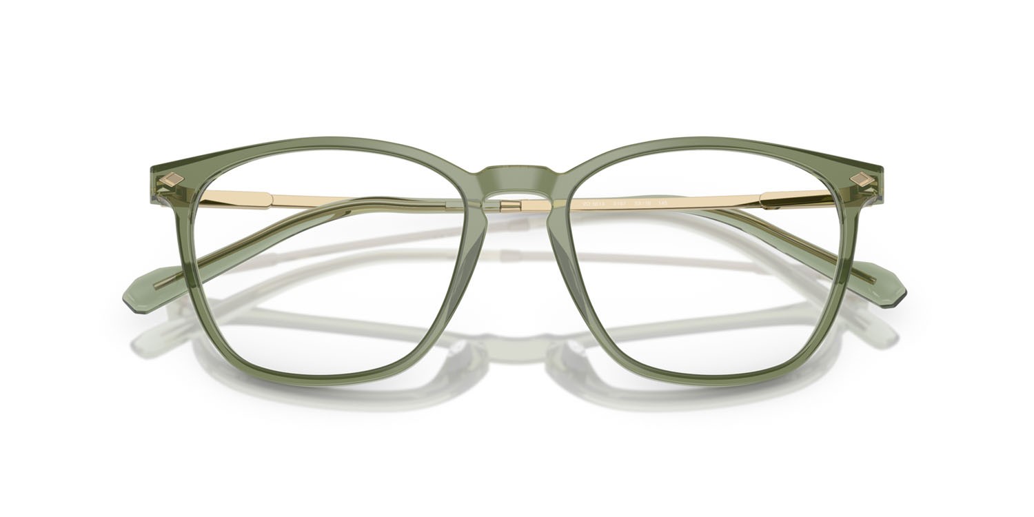Occhiali da vista Vogue VO 5614 (3187) colore verde trasparente forma quadrato lenti lente demo