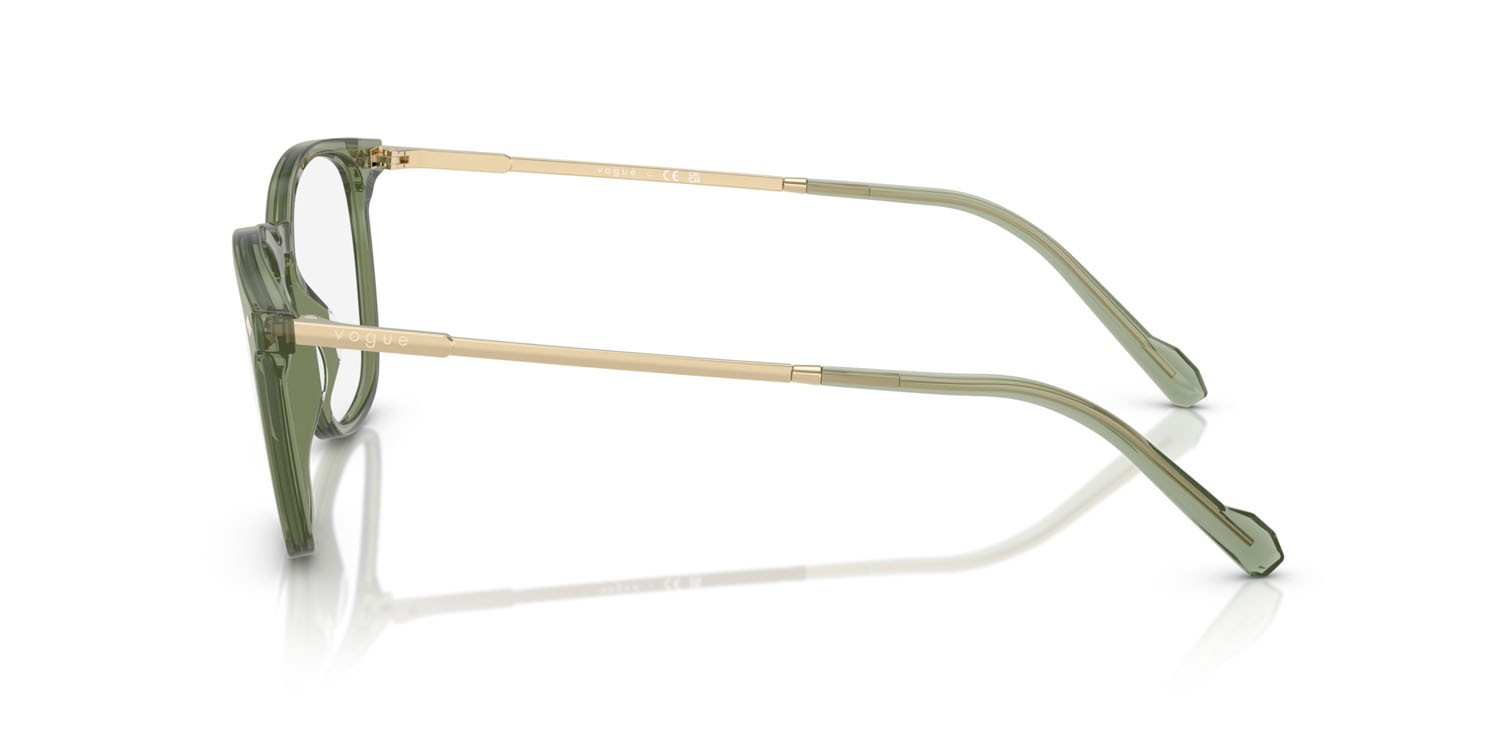 Occhiali da vista Vogue VO 5614 (3187) colore verde trasparente forma quadrato lenti lente demo