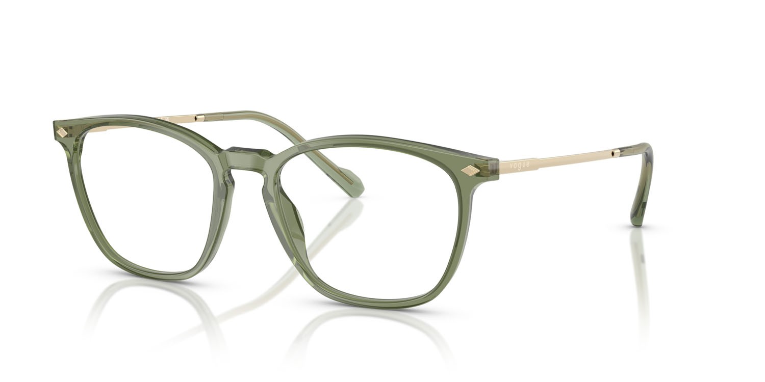 Occhiali da vista Vogue VO 5614 (3187) colore verde trasparente forma quadrato lenti lente demo