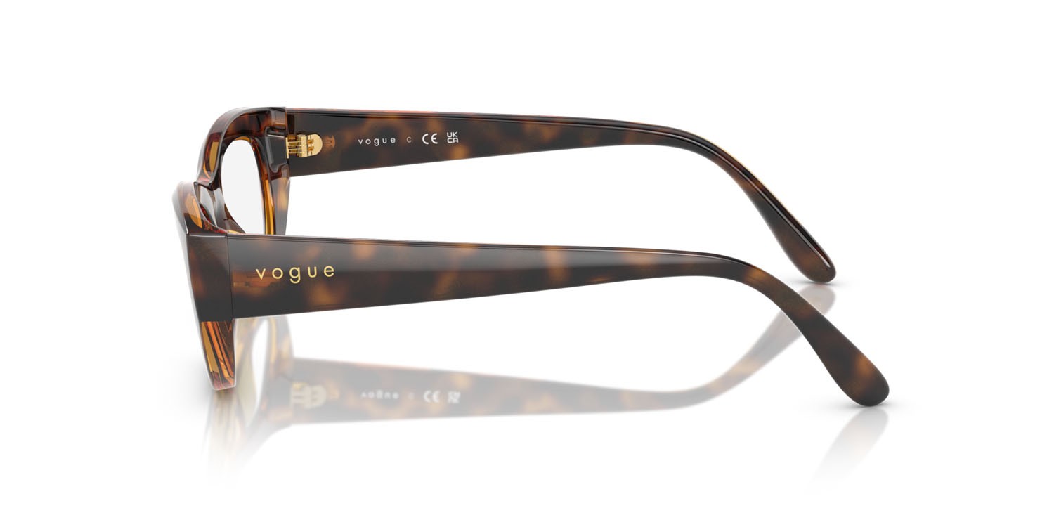 Eyeglasses Vogue VO 5615 (2718) color havana scuro totale shape cat eye lenses lente demo