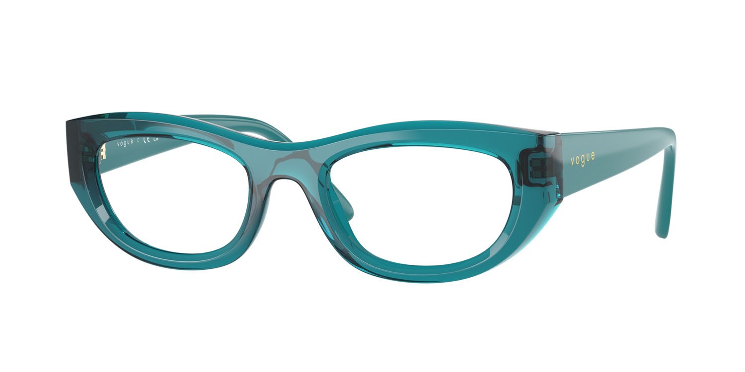 Occhiali da vista Vogue VO 5615 (3068) colore azzurro trasparente forma cat eye lenti lente demo