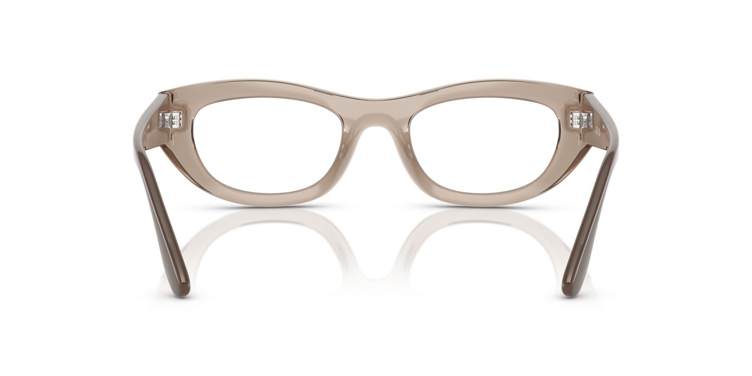 Eyeglasses Vogue VO 5615 (3181) color marrone chiaro trasparente shape cat eye lenses lente demo