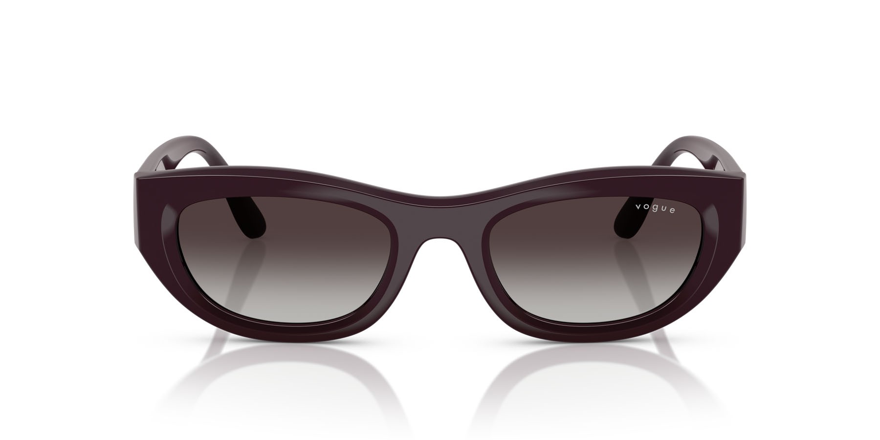 Sunglasses Vogue VO 5616S (24268G) color bordeaux full shape cat eye lenses sfumato grigio