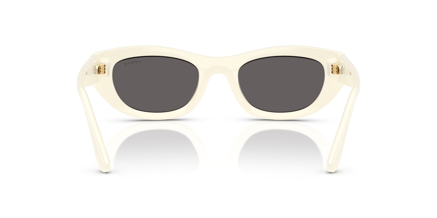 Occhiali da sole Vogue VO 5616S (316787) colore full ivory forma cat eye lenti nero/grigio fumo