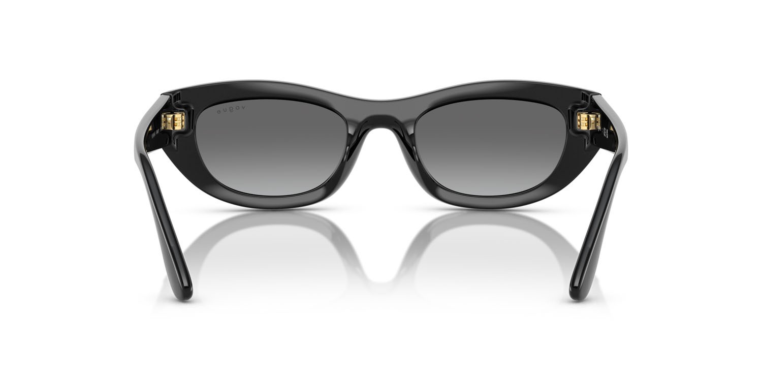 Sunglasses Vogue VO 5616S (W44/11) color nero shape cat eye lenses sfumato grigio