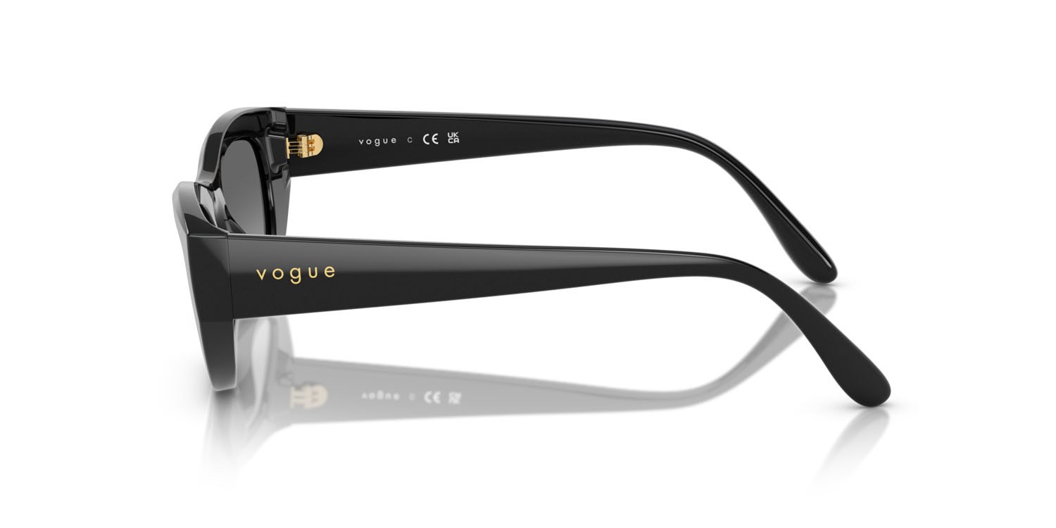 Sunglasses Vogue VO 5616S (W44/11) color nero shape cat eye lenses sfumato grigio