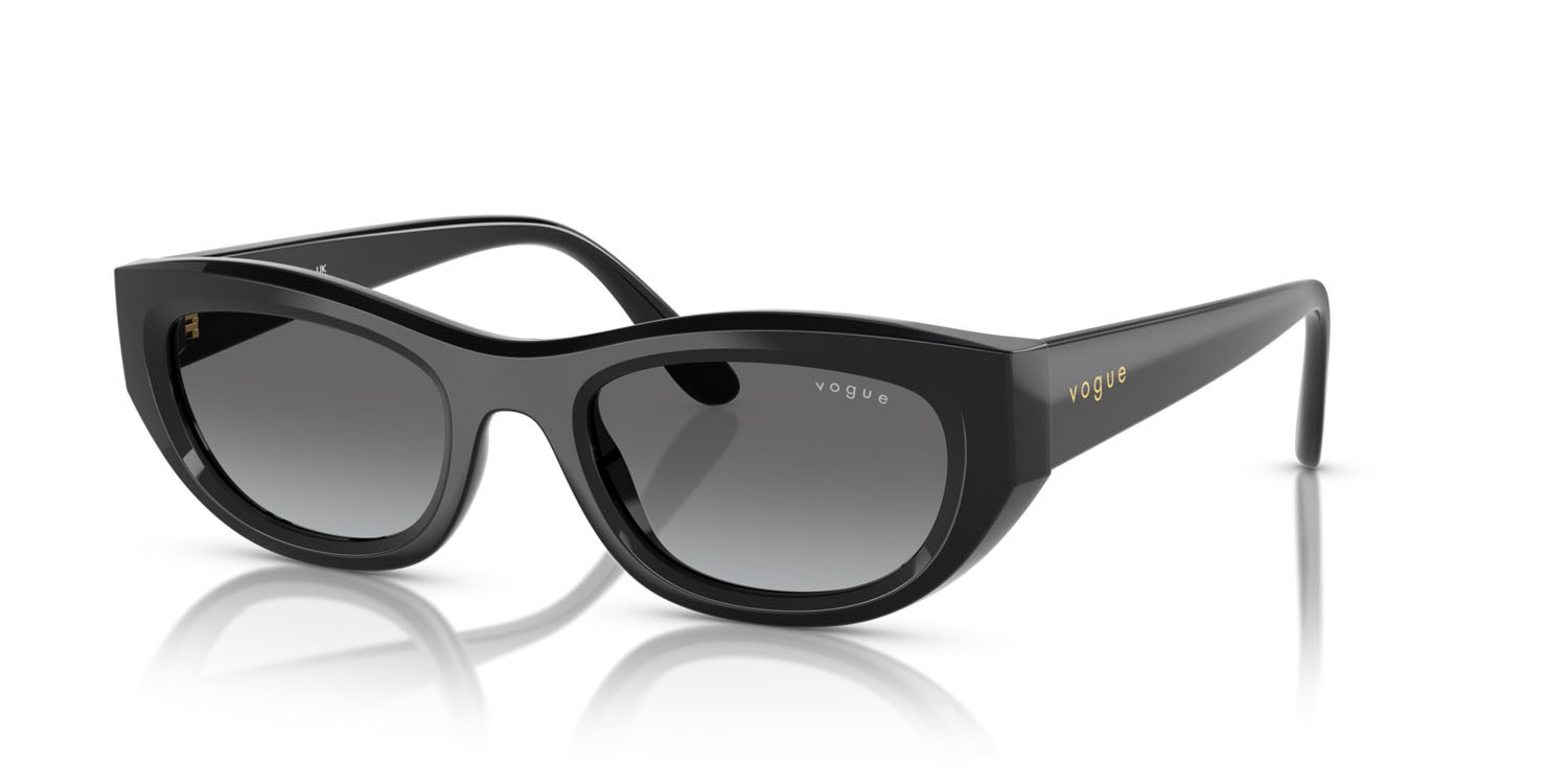 Sunglasses Vogue VO 5616S (W44/11) color nero shape cat eye lenses sfumato grigio